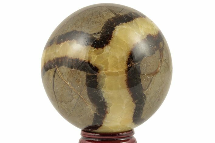 Polished Septarian Sphere - Madagascar #203646